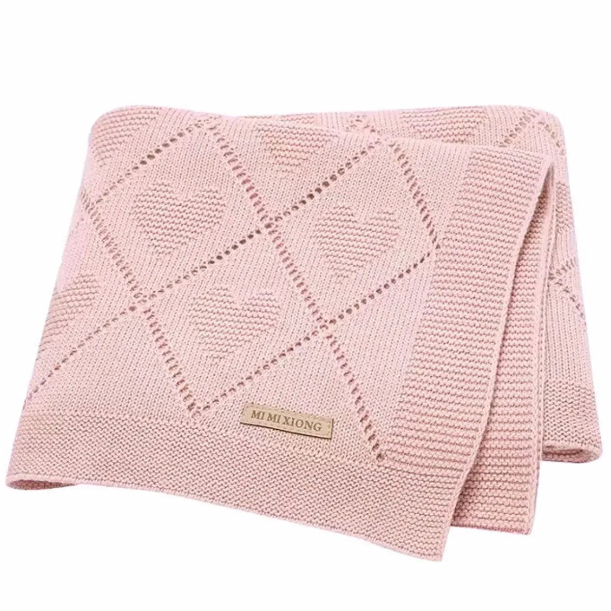 GENERICO - Manta de Bebé de Algodón Súper Suave Corazones