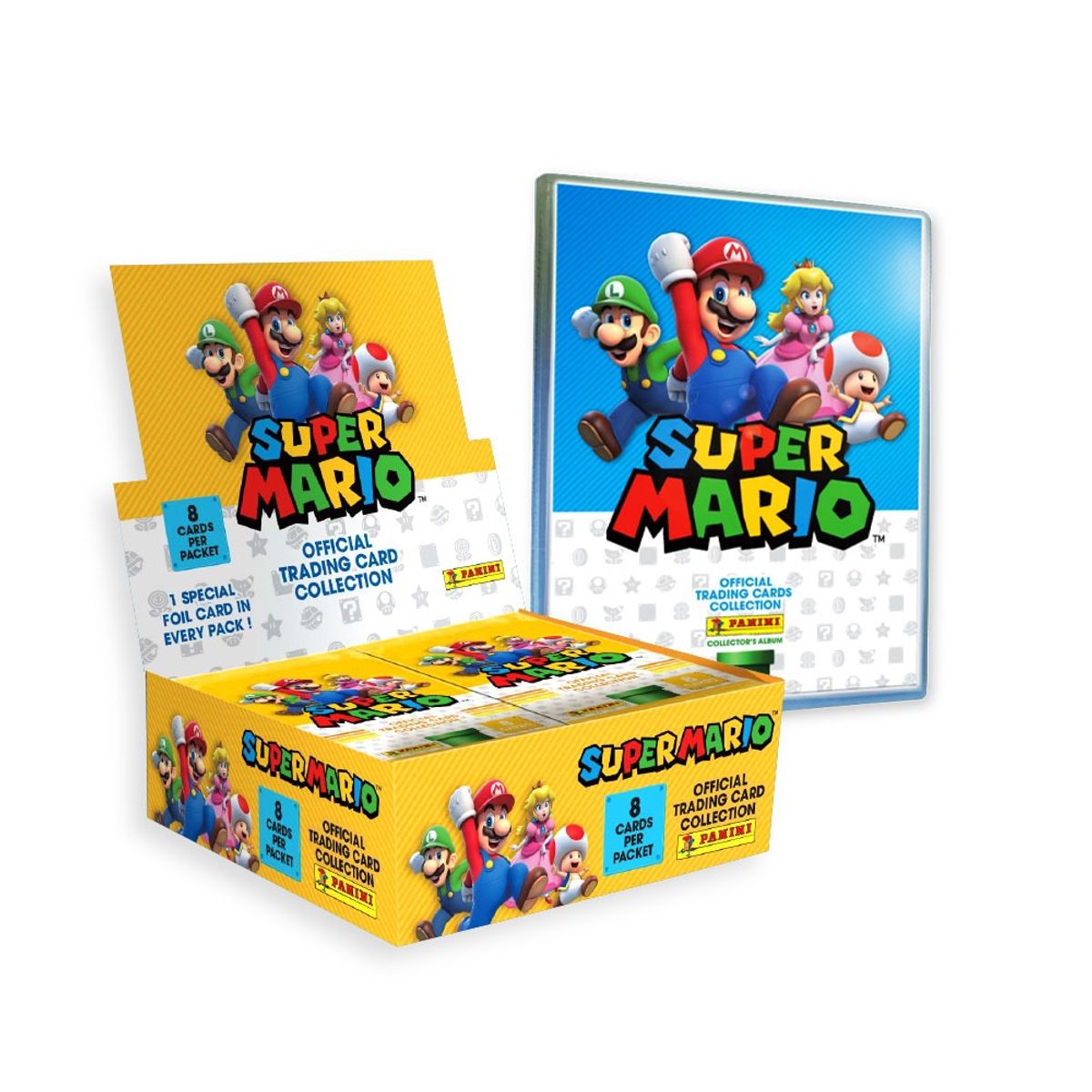 PANINI - SUPER MARIO TRADING CARDS - BOX + BINDER