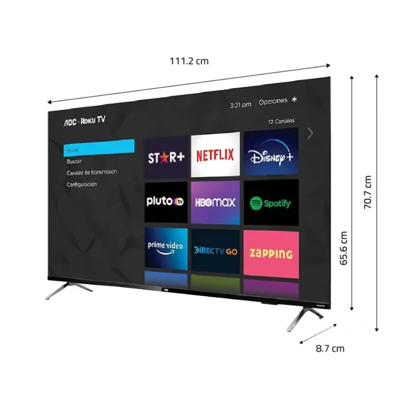 AOC - Televisor AOC LED 50 UHD 4K Smart Tv 50U6125