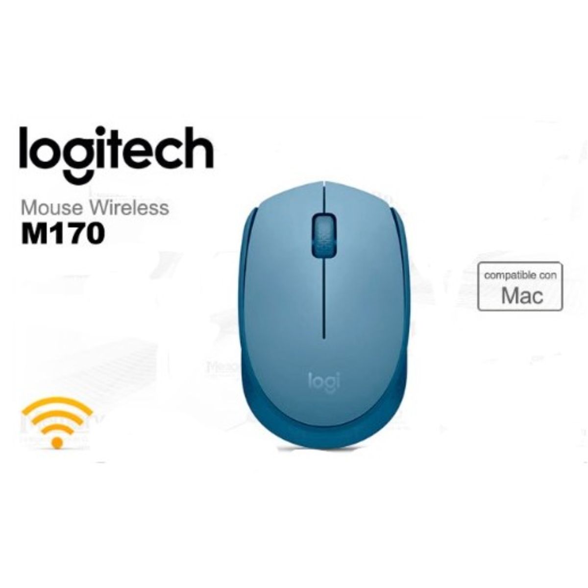 LOGITECH - Mouse Logitech M170 Inalámbrico Blue Gray