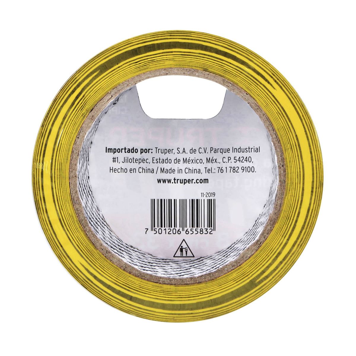 TRUPER - ROLLO DE 33 M DE CINTA DELIMITADORA AMARILLA / NEGRO MARCA TRUPER 12597
