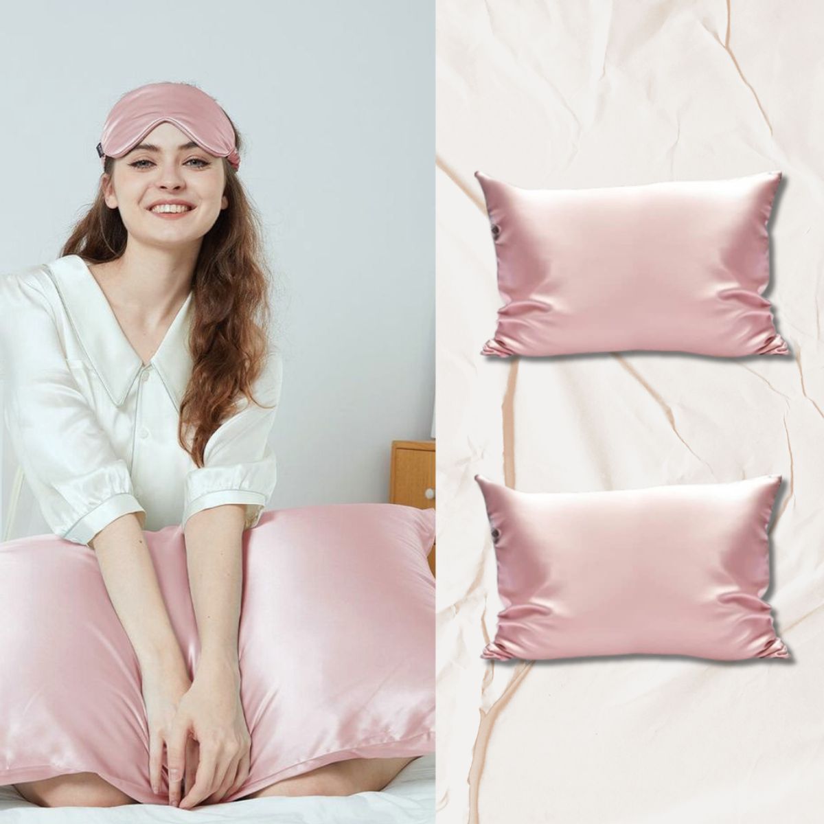 SENSA SILK - Funda de almohada de seda pack de dos