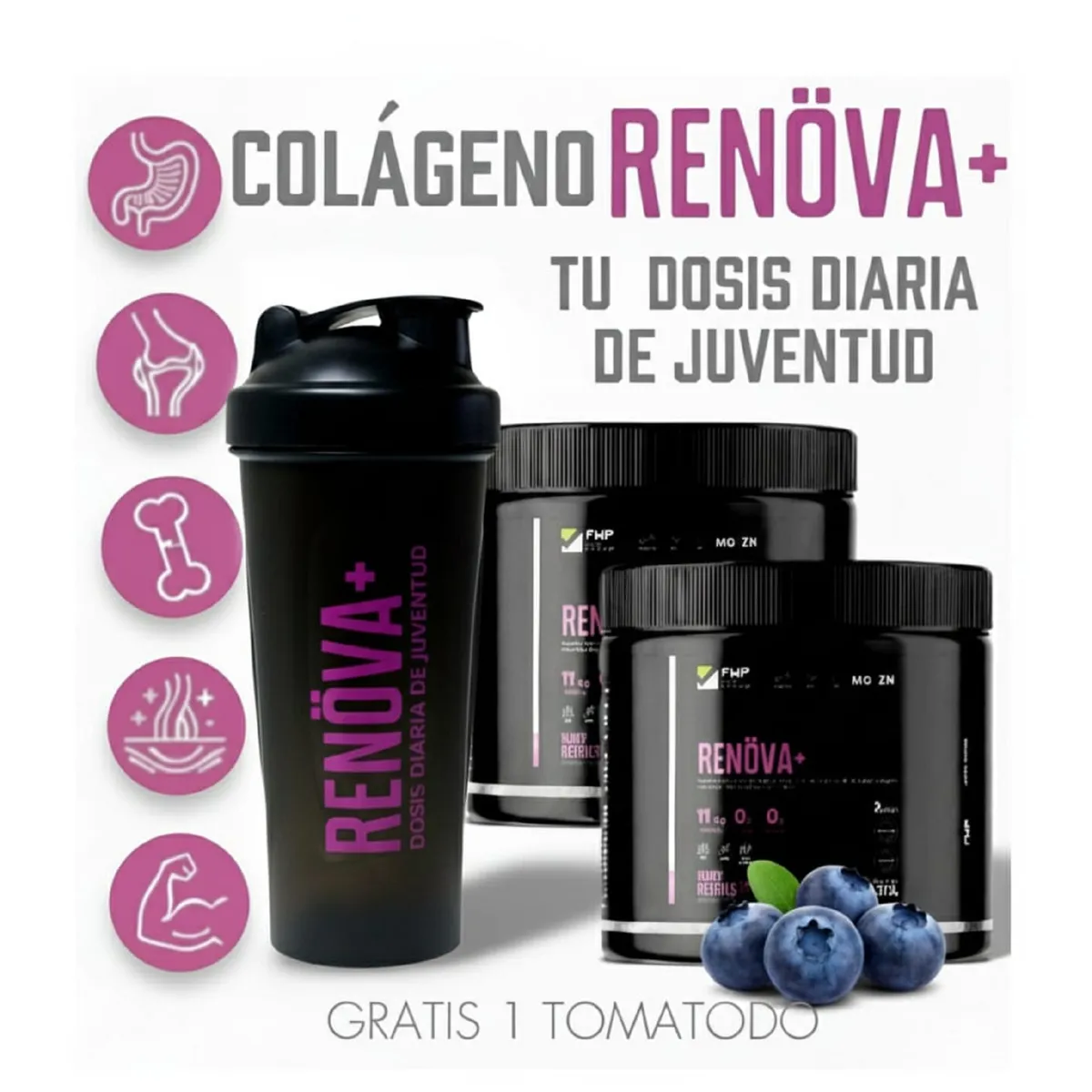 GENERICO - RENOVA + COLAGENO  PACK X 2 POTES PROMOCION REGALO 1 TOMATODO
