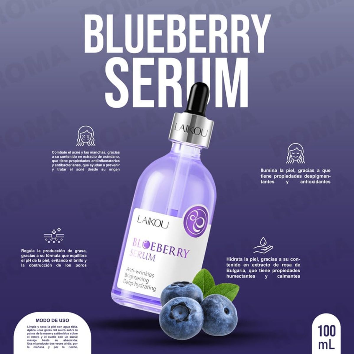 GENERICO - PACK 2 BLUEBERRY SERUM LAIKOU