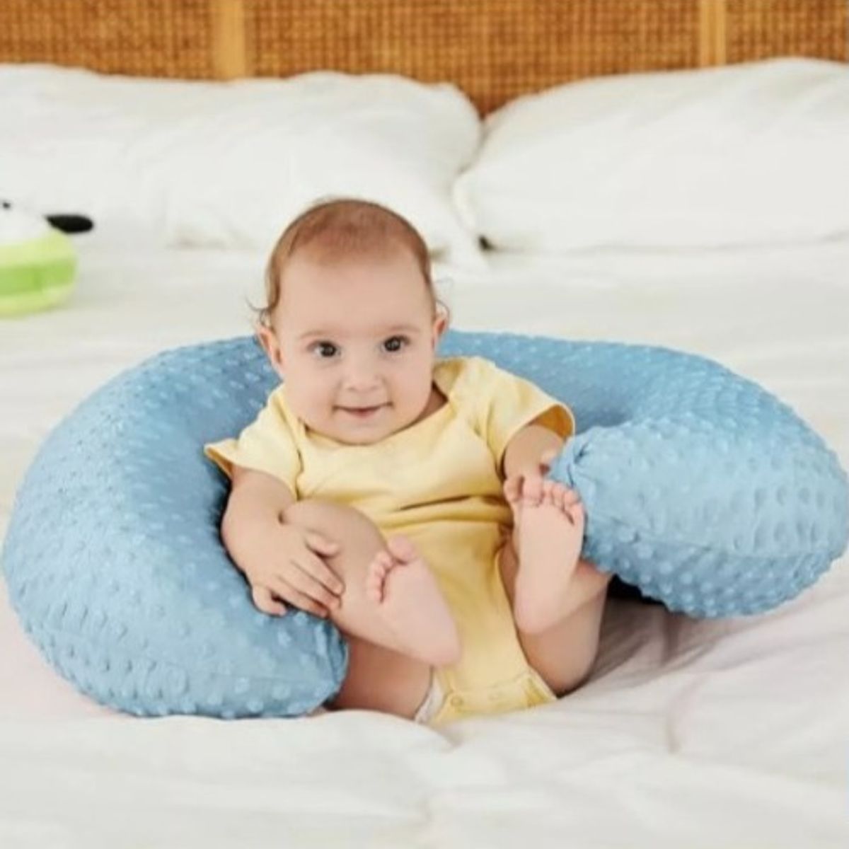 GENERICO - Almohada Y Posicionador De Lactancia Celeste