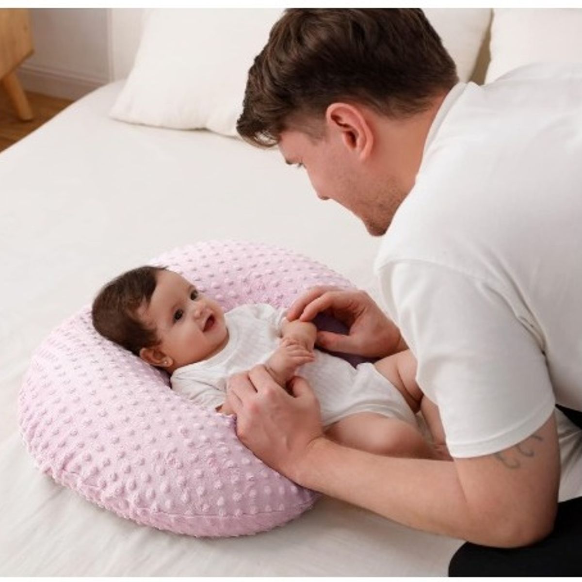 GENERICO - Almohada Y Posicionador De Lactancia ROSADO