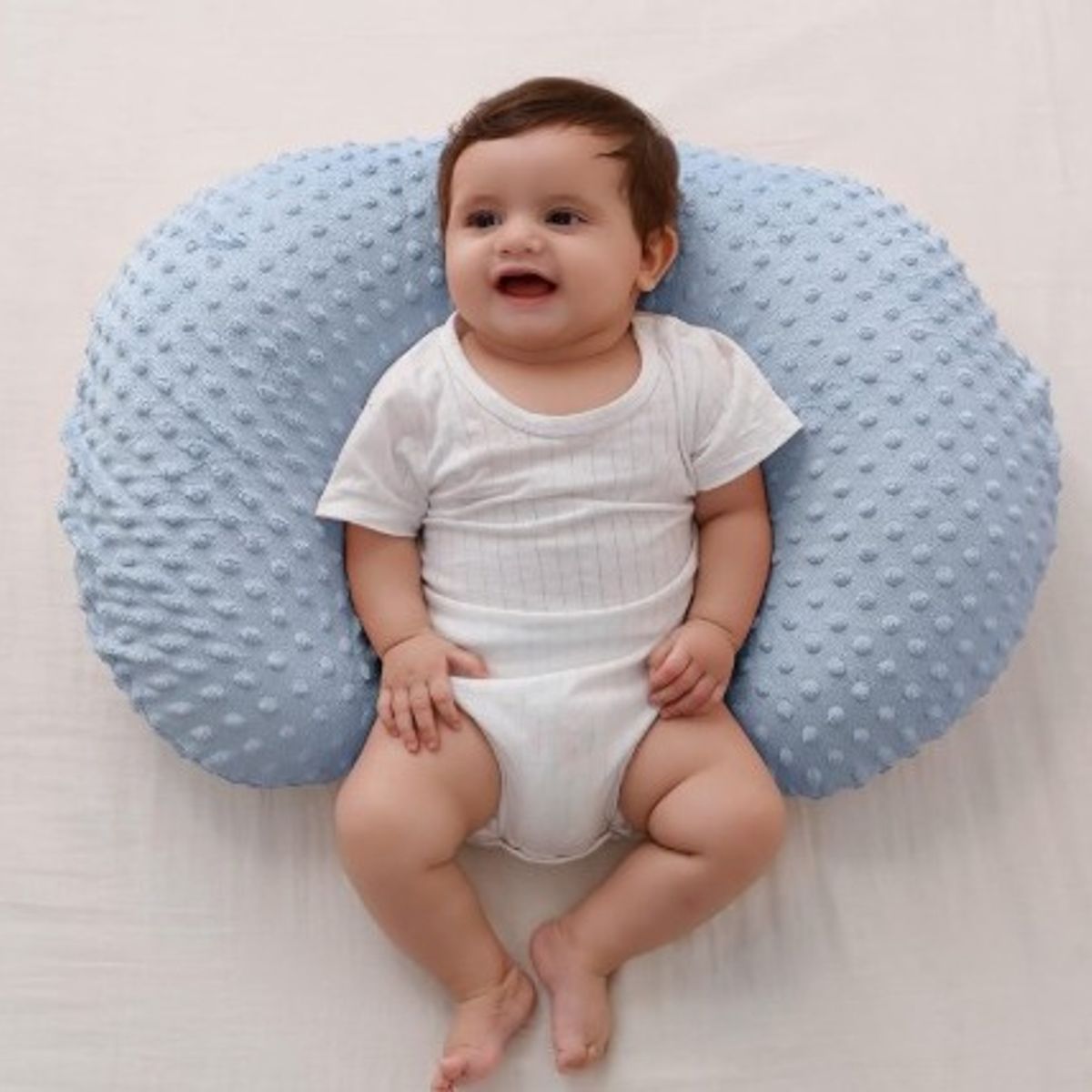 GENERICO - Almohada Y Posicionador De Lactancia Celeste