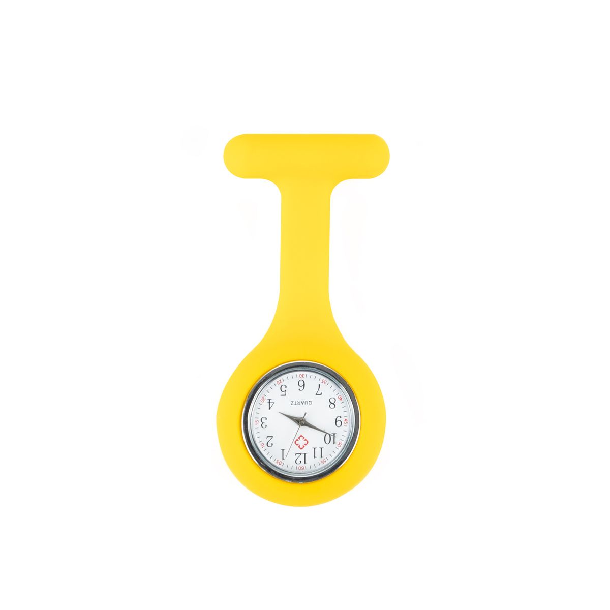 GENERICO - Reloj para Enfermera de Silicona Amarillo con Pin Solapa