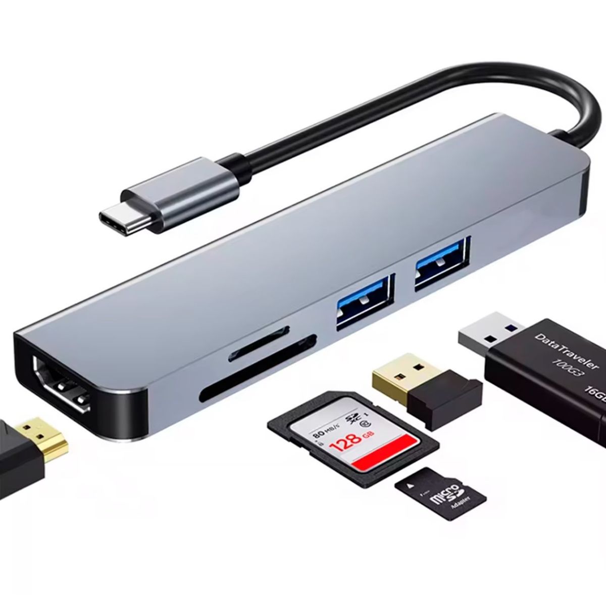 GENERICO - Adaptador Hub Type-c A Hdmi 5 En 1 Aoweixun Orvesion