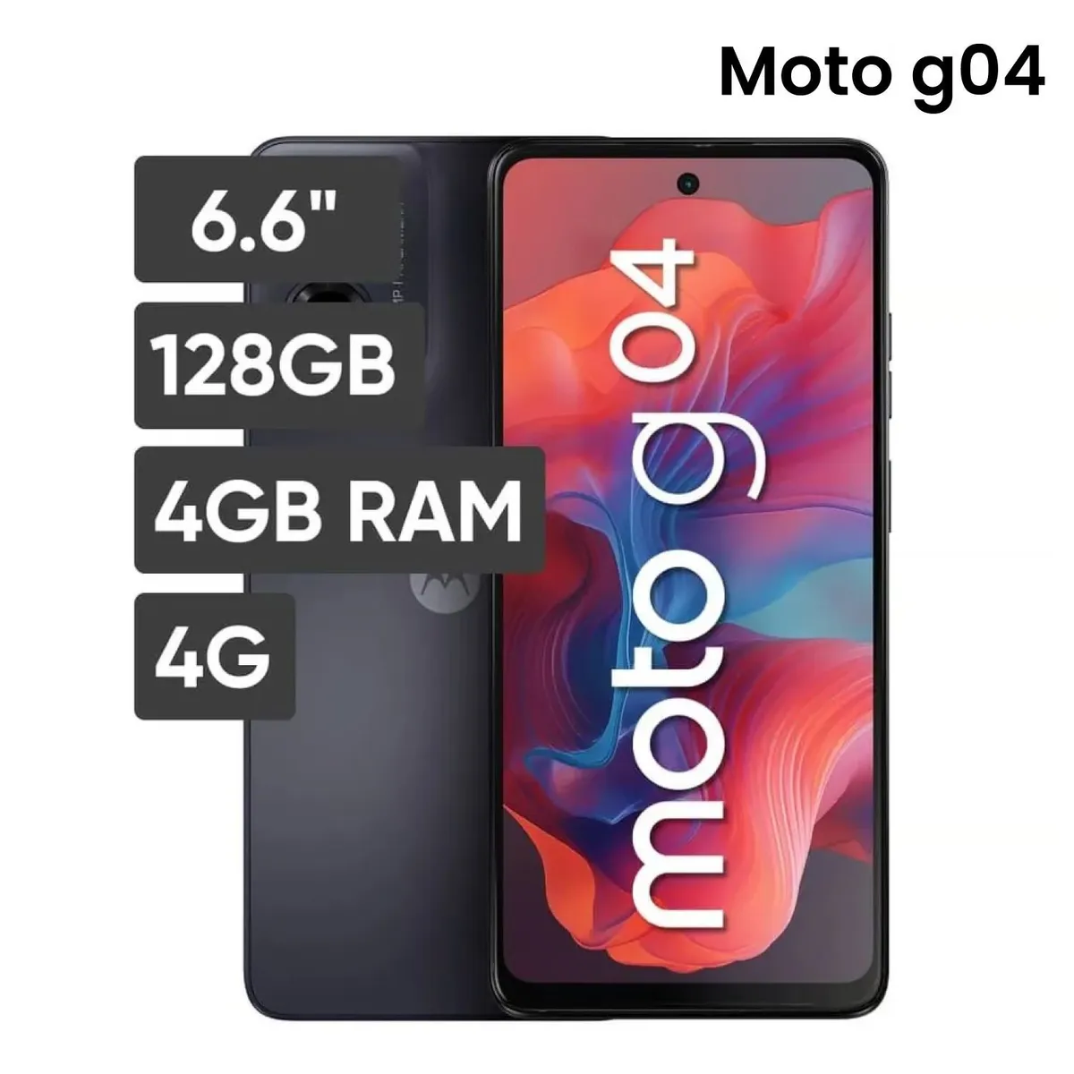MOTOROLA - Celular Motorola Moto G04 128GB 4GB Ram Color Negro Cosmico