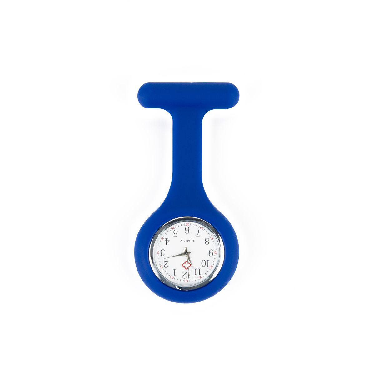GENERICO - Reloj para Enfermera de Silicona Azul Marino con Pin Solapa