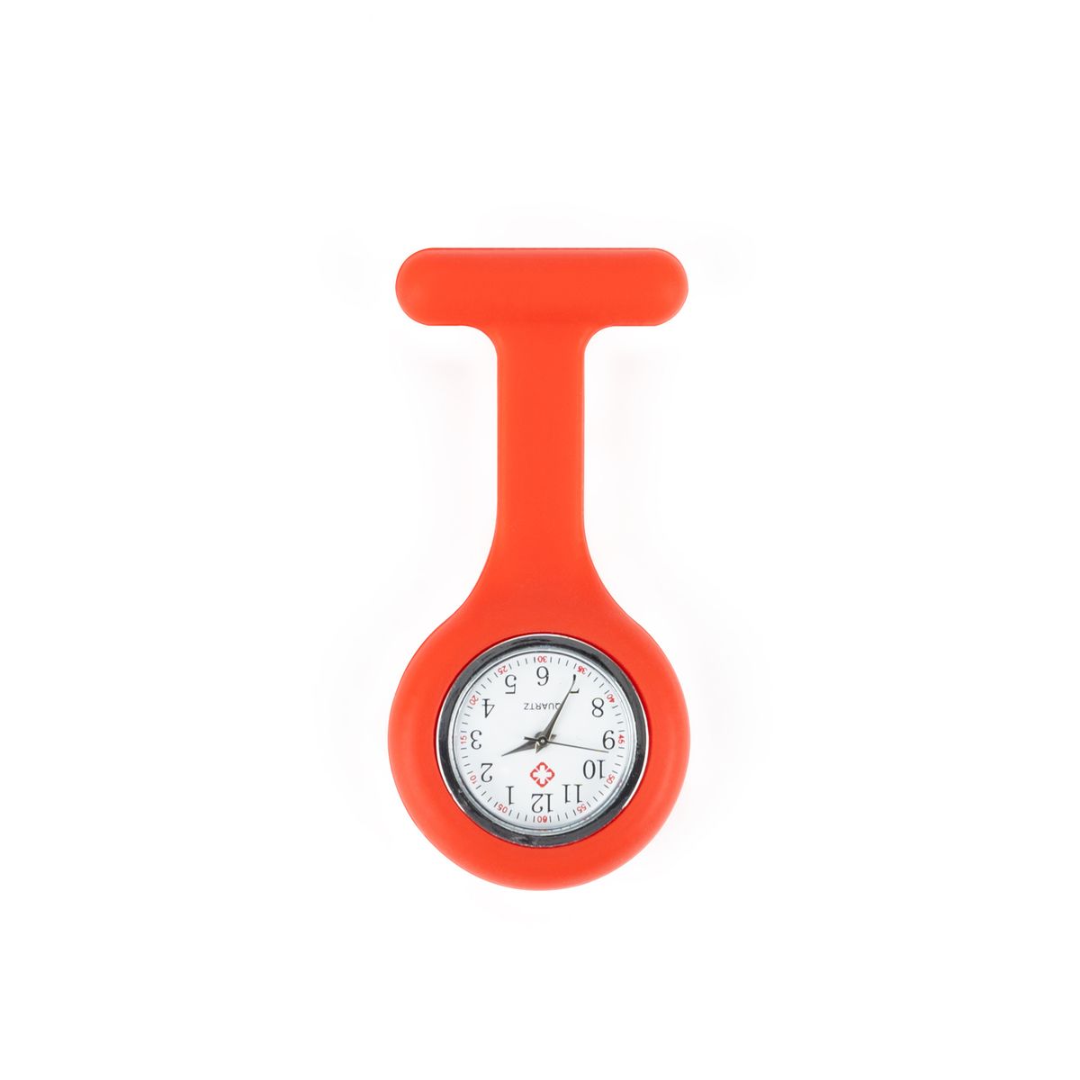 GENERICO - Reloj para Enfermera de Silicona Rojo con Pin Solapa