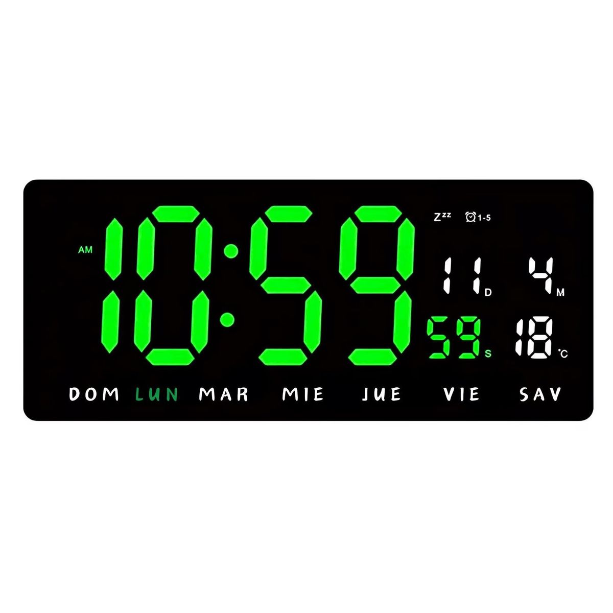 OTTOWARE - Reloj Led de Pared con Calendario