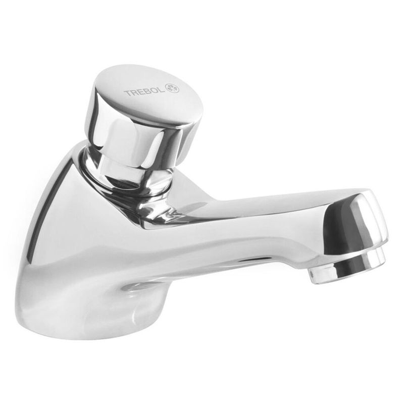 TREBOL - Llave Temporizador para Baño en  Acero Cromado