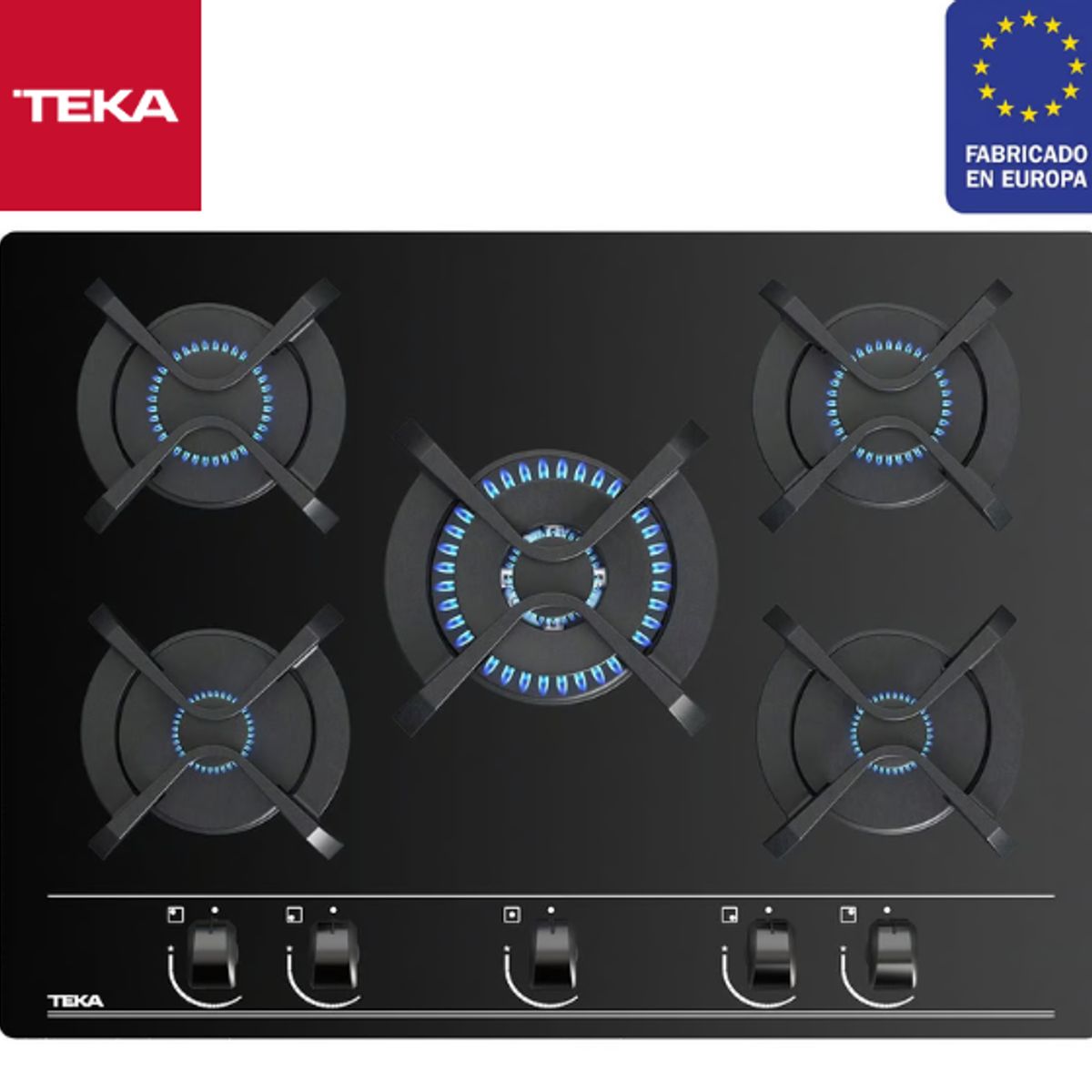 TEKA - Encimera Empotrada TEKA Cristal Gas GBC 75030 KBB.
