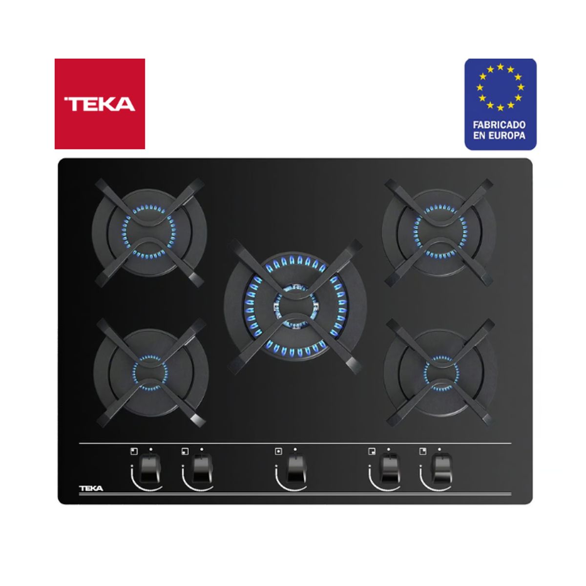 TEKA - Encimera Empotrada TEKA Cristal Gas GBC 75030 KBB.