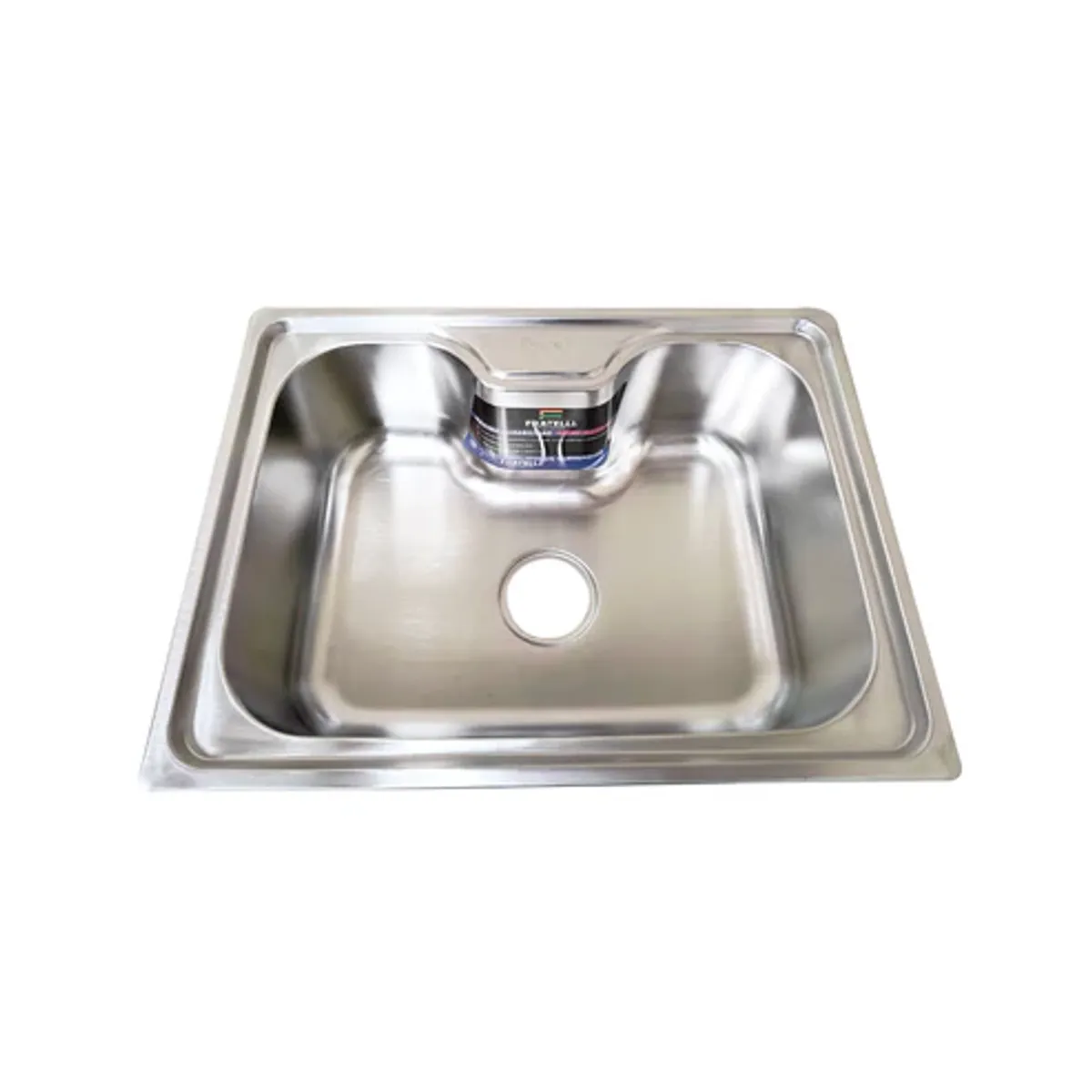 FRATELLI - Lavadero para Cocina en Acero Inoxidable Mod Cuadrado 60x45x21cm