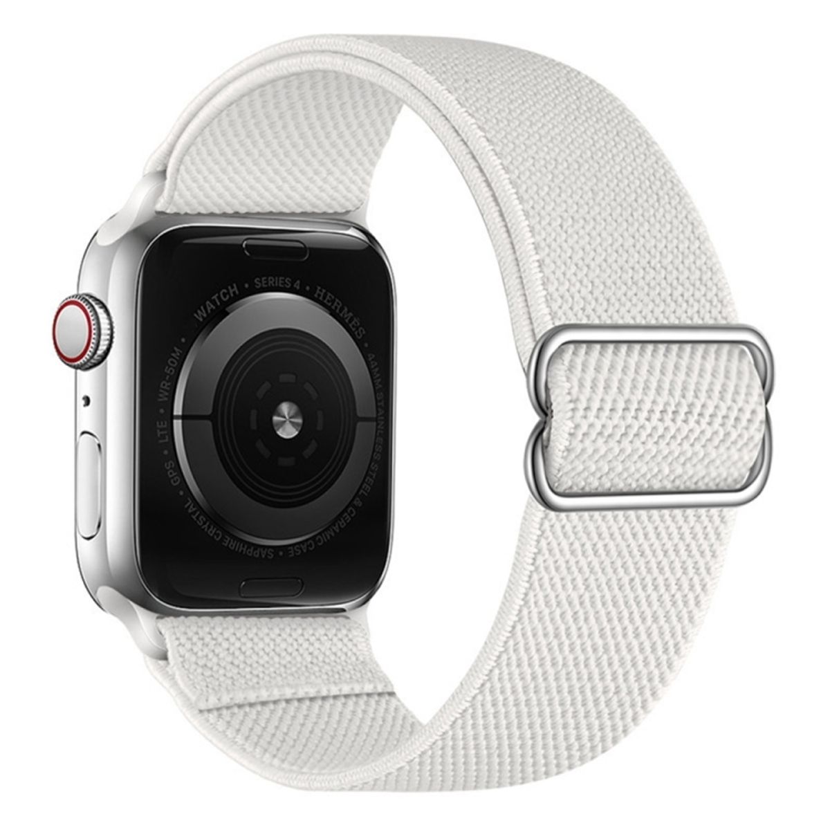 GENERICO - CORREA NYLON + BUMPER PARA APPLE WATCH BLANCO BORDE DORADO 38 MM