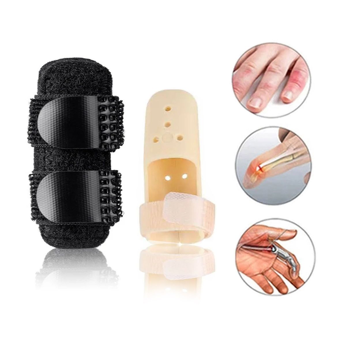 GENERICO - Ferula Para lesiones en los Dedos inmovilizador 2 unidades