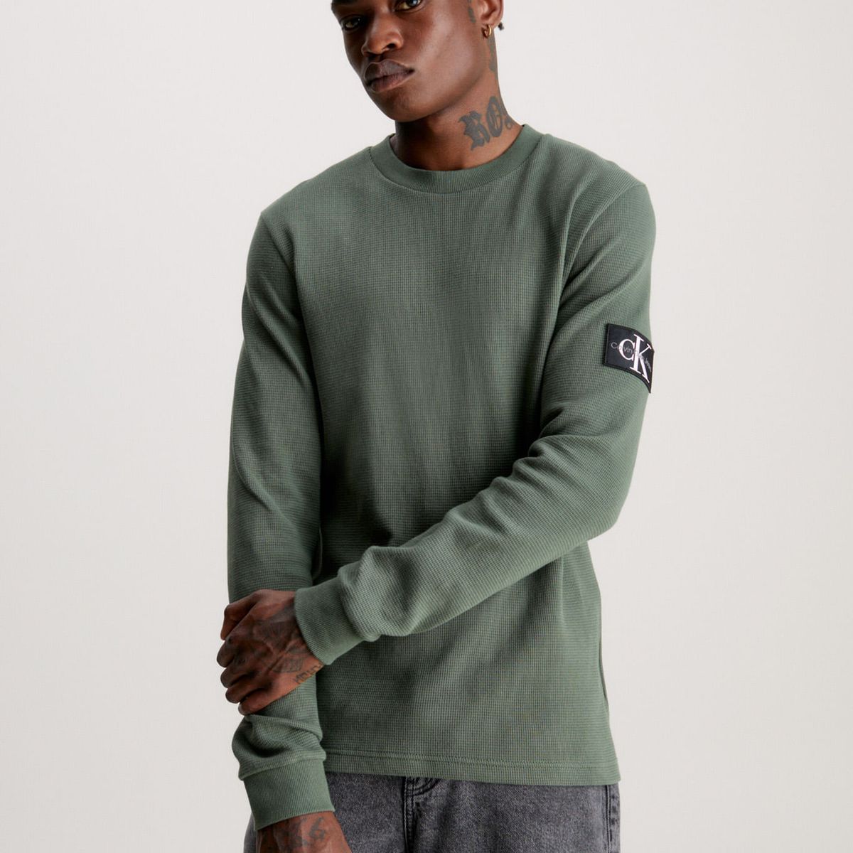 CALVIN KLEIN - CAMISETA WAFFLE LS TEE CK