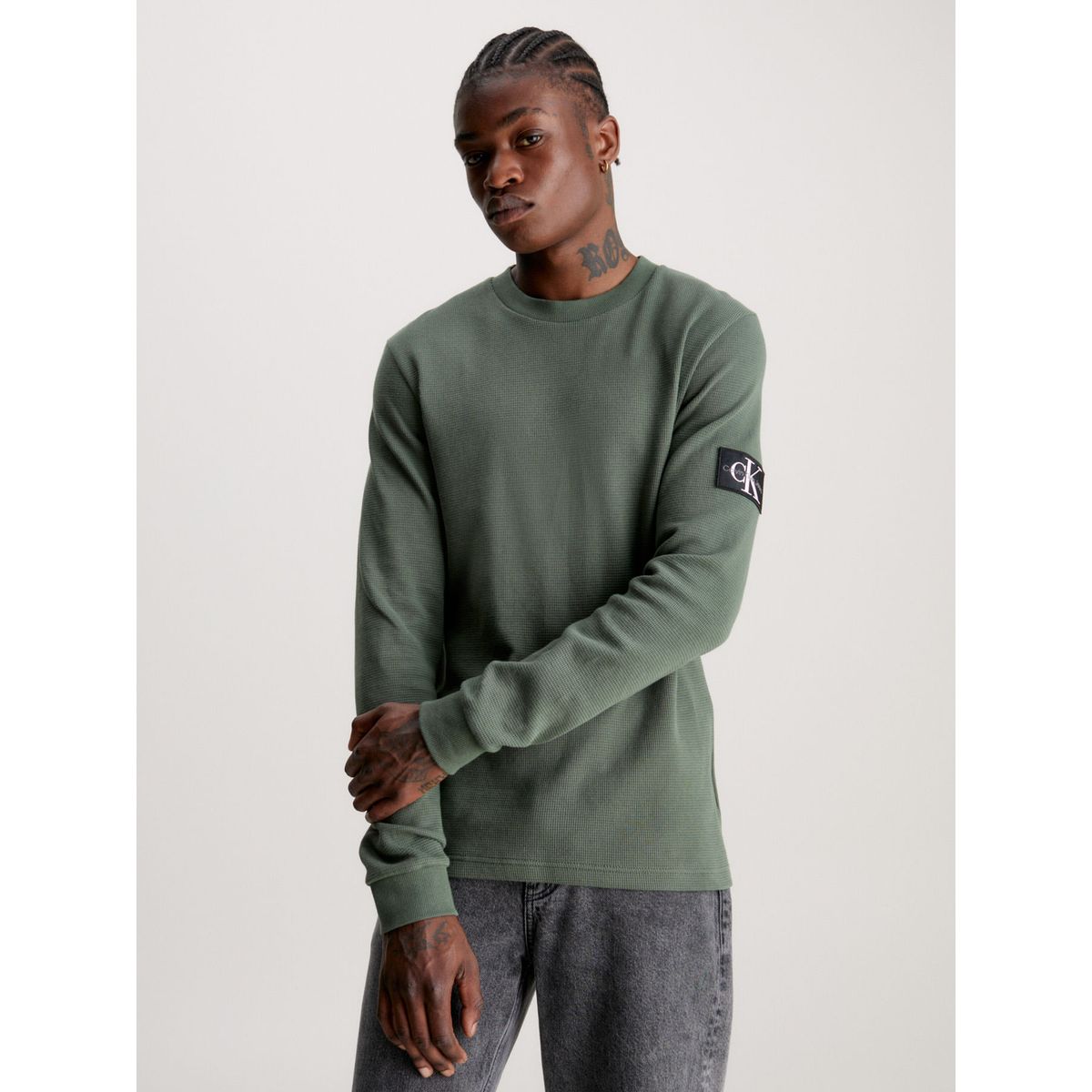 CALVIN KLEIN - CAMISETA WAFFLE LS TEE CK