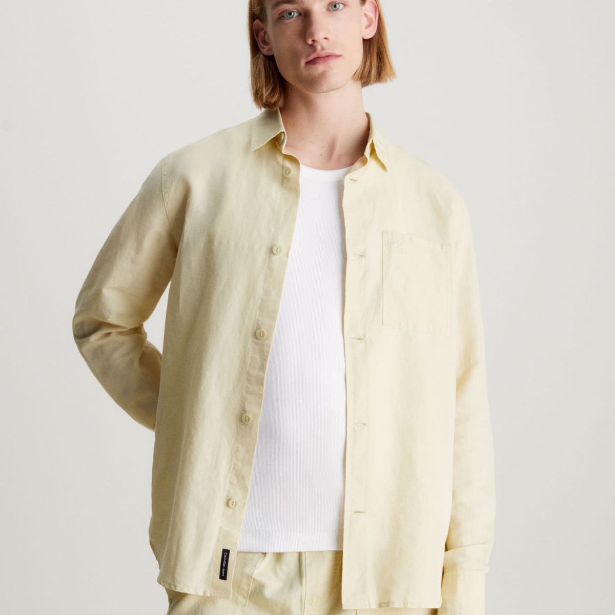 CALVIN KLEIN - CAMISA LINEN SHIRT