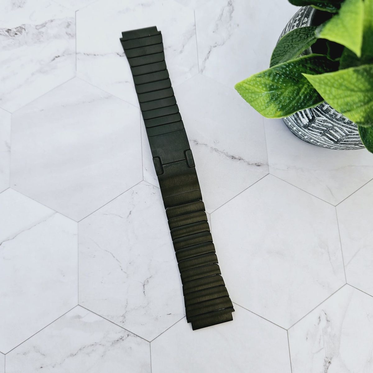 GENERICO - Correa Acero Spg para Reloj - 22mm - Negro