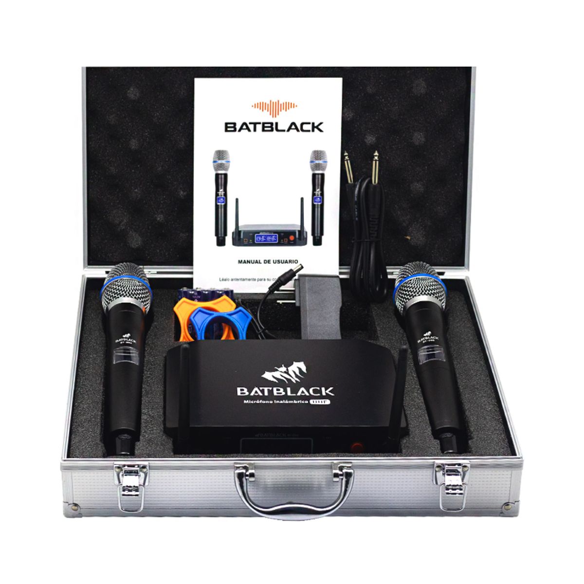 BATBLACK - Micrófono Inalámbrico Profesional Batblack BT-D9G UHF