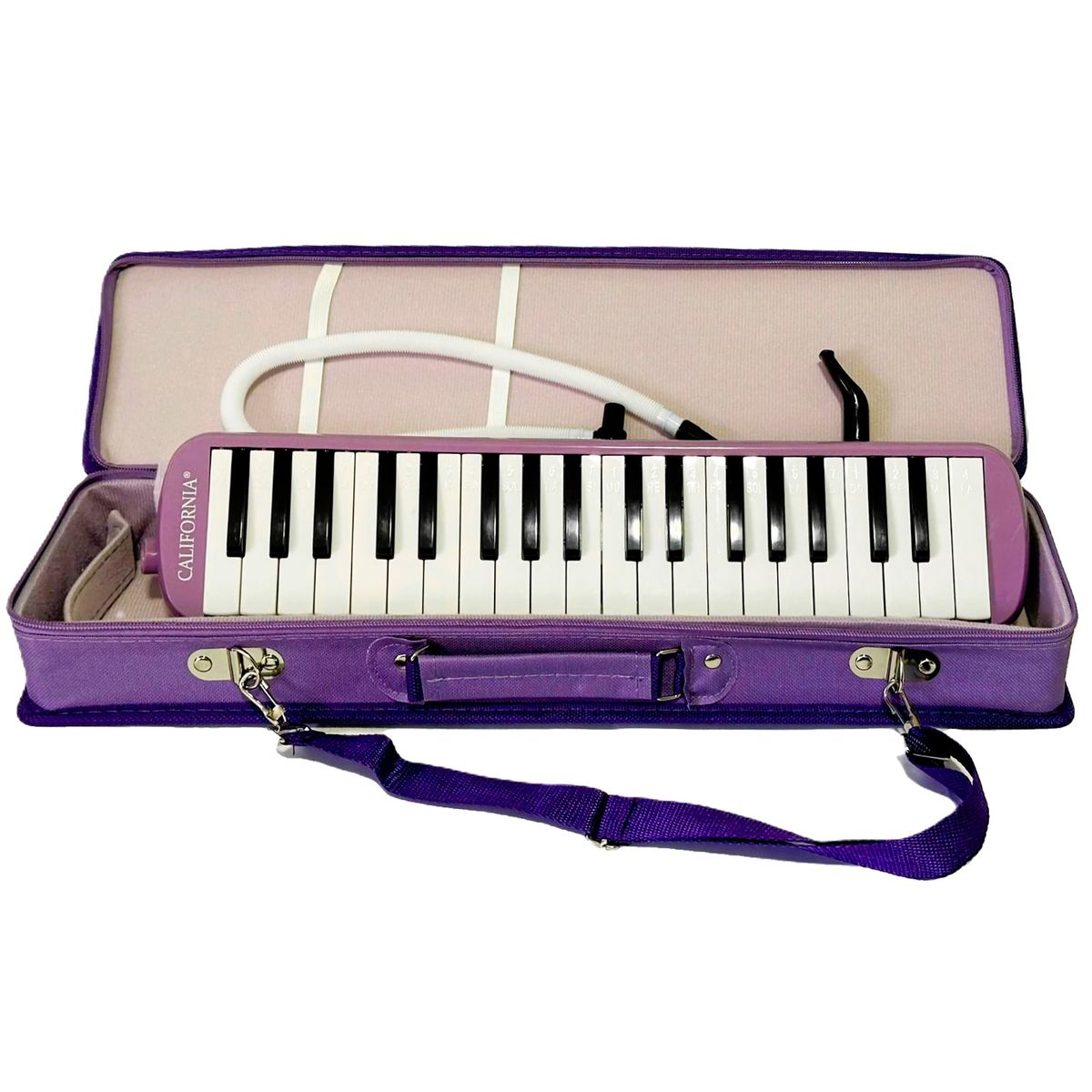 CALIFORNIA - Melódica California 37 Notas con Estuche Rígido - Lila