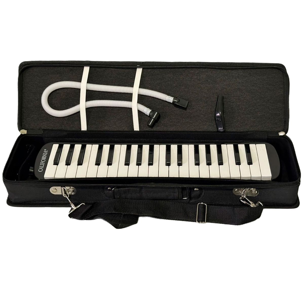 CALIFORNIA - Melódica California 37 Notas con Estuche Rígido - Negro