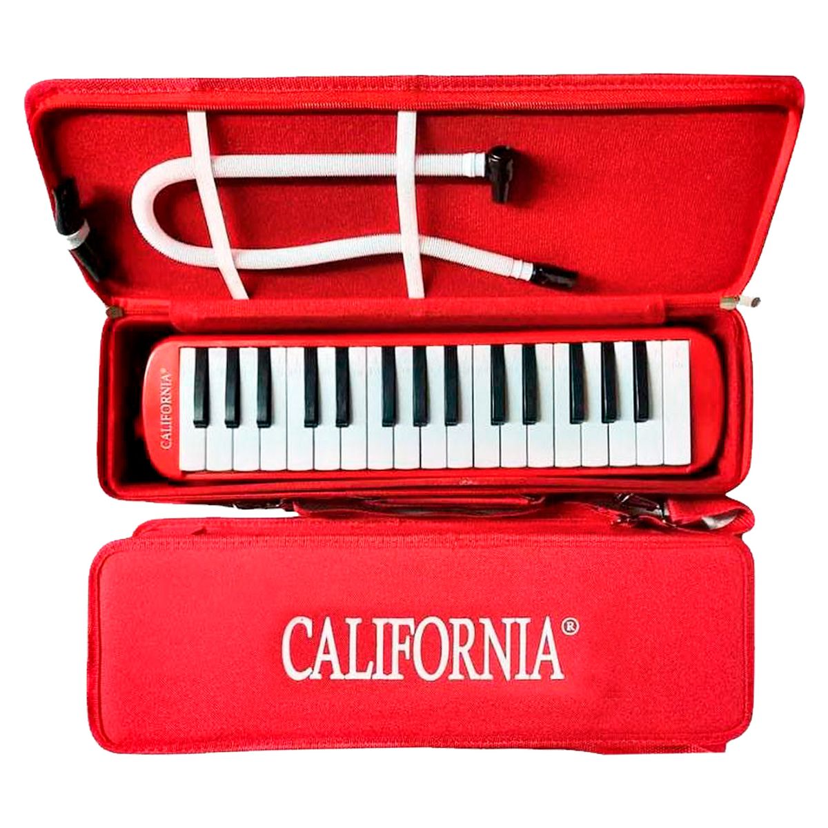 CALIFORNIA - Melódica California 37 Teclas con Estuche Rígido - Rojo