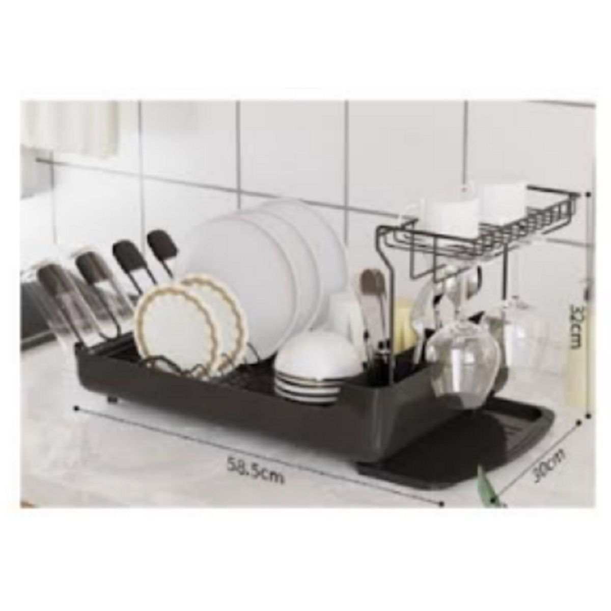 GENERICO - ESCURRIDOR DE PLATOS NEGRO