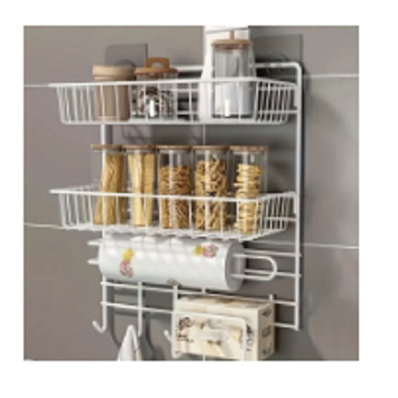 GENERICO - Organizador de Pared Metálico con Portapapel Blanco