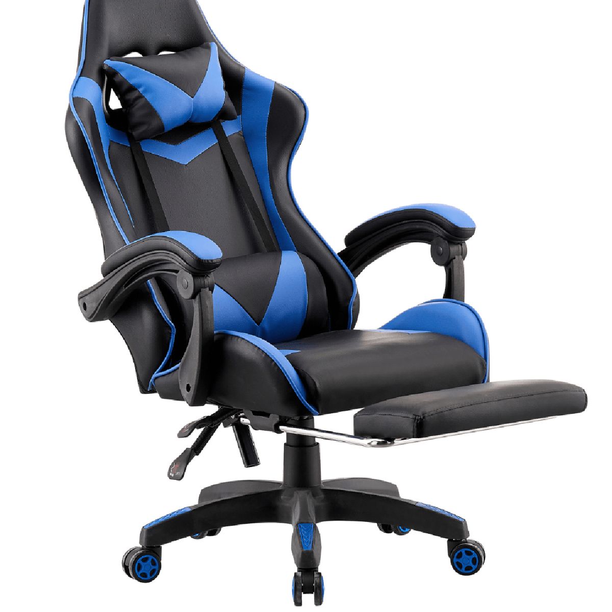 MUEBLES CRISOSTOMO - Silla Gamer Ergonómica Reclinable Azul MC410