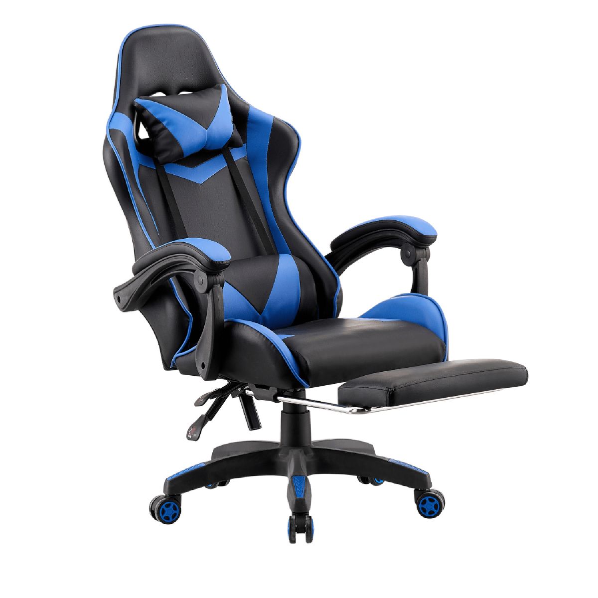 MUEBLES CRISOSTOMO - Silla Gamer Ergonómica Reclinable Azul MC410