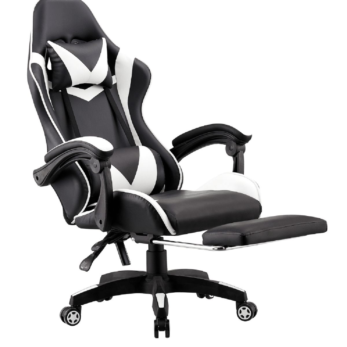 MUEBLES CRISOSTOMO - Silla Gamer Ergonómica Reclinable Negro MC408
