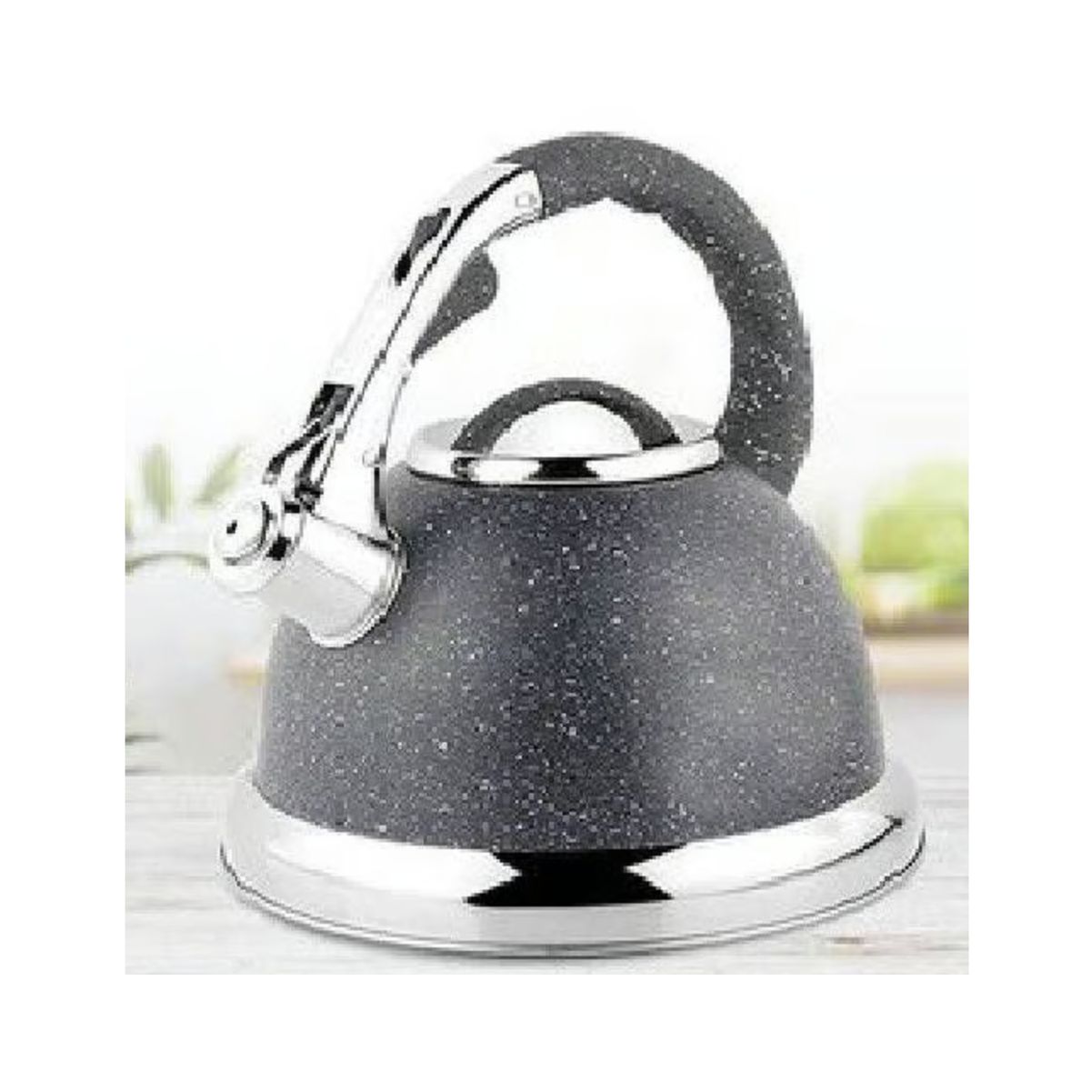 GENERICO - Tetera Silbadora Acero Inoxidable 3.5 lt Negro