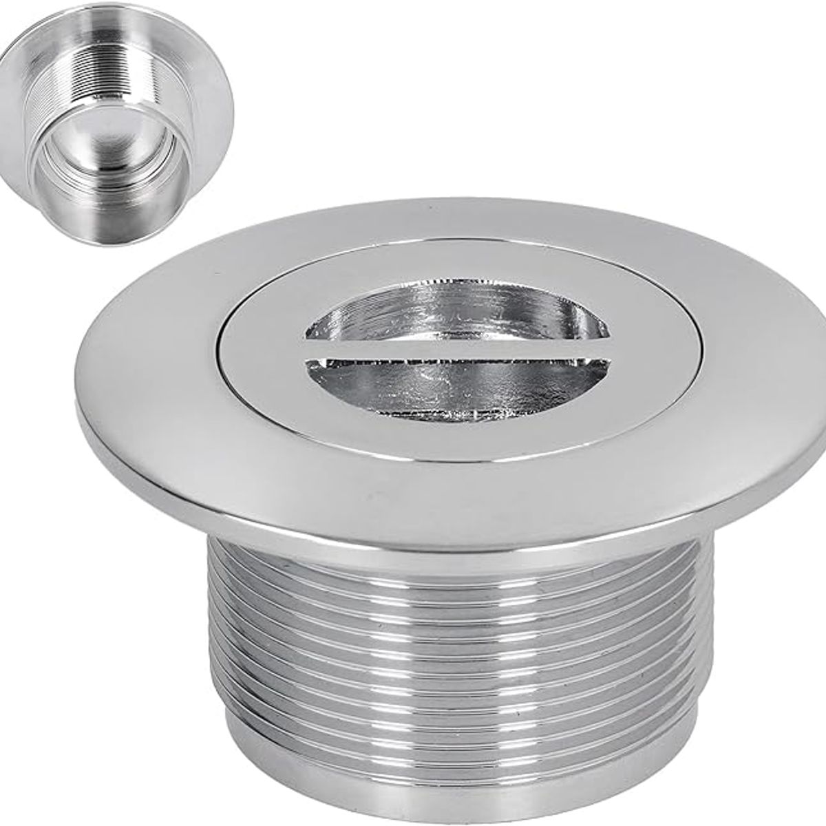 GENERICO - Boquilla completa de aspirado 2" en acero inoxidable Pool System