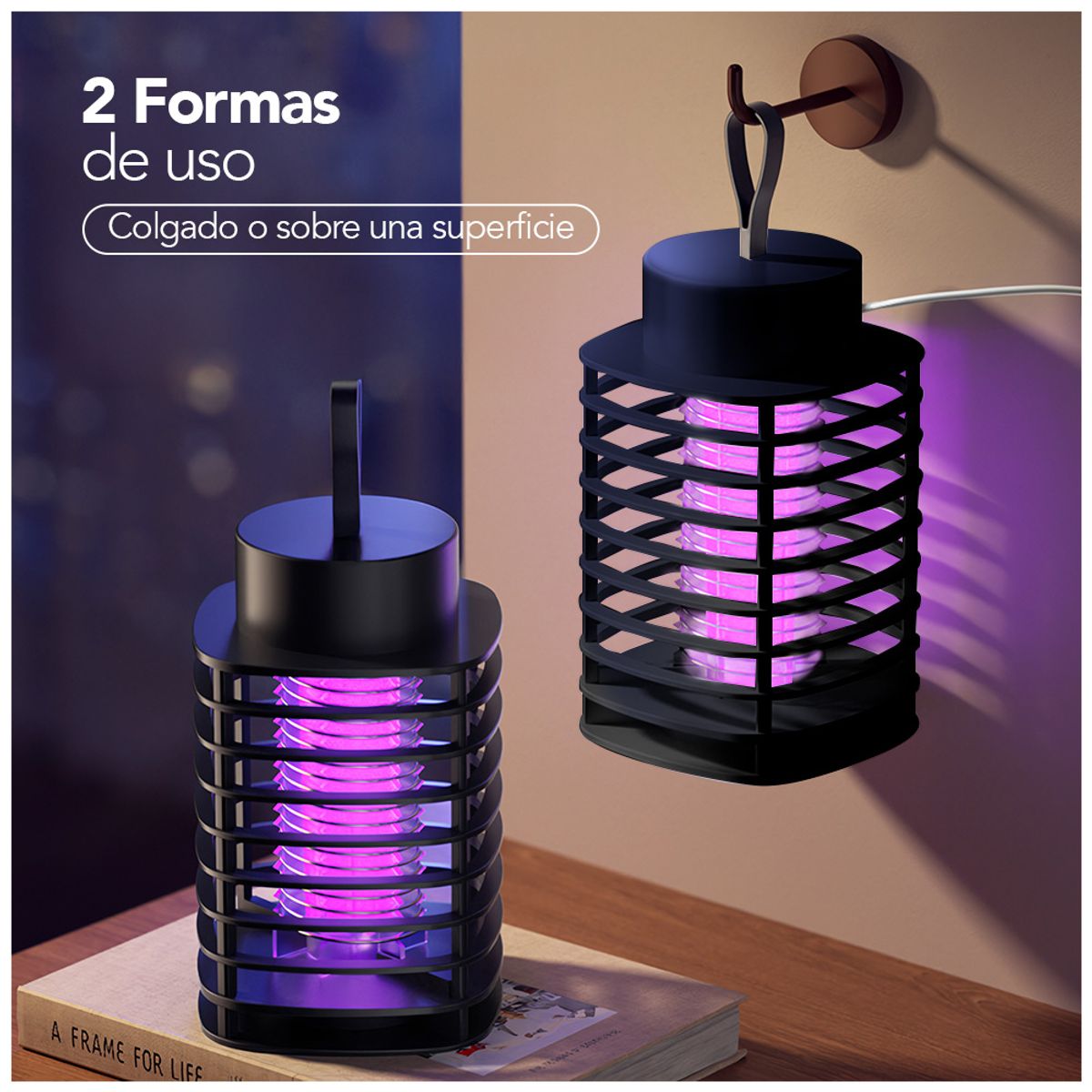 KELLER - Insectocutor Lámpara Mata Mosquitos Eléctrico Luz UV NG NY2