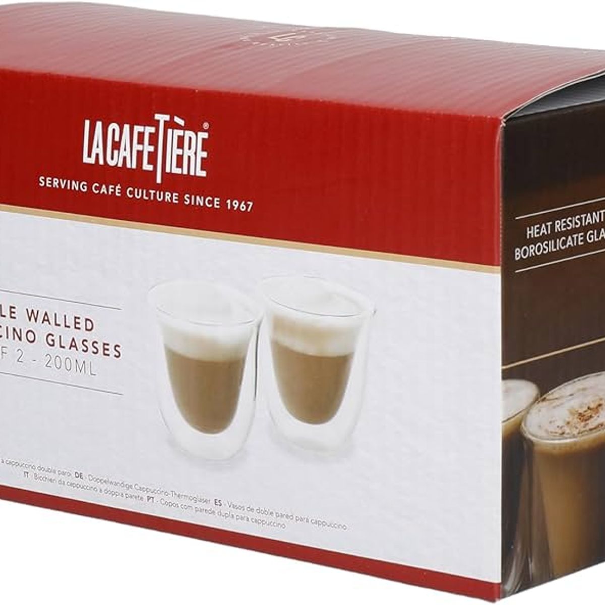 LA CAFETIERE - Set de 2 vasos doble pared Jack Cappuccino x 200ml La Cafetiere