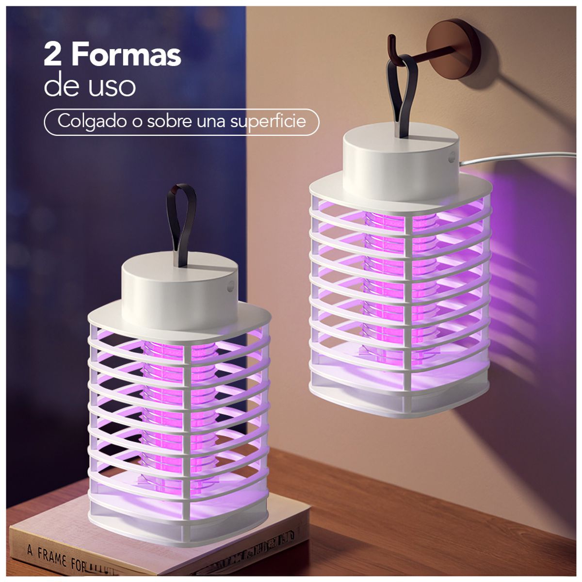 KELLER - Insectocutor Lámpara Mata Mosquitos Eléctrico Luz UV BL NY2