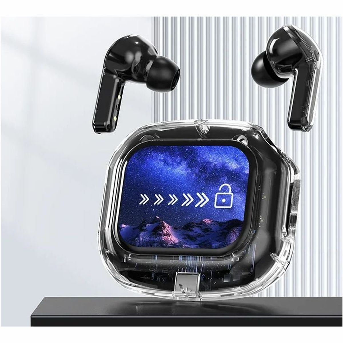 GENERICO - AUDIFONOS BLUETOOTH CRYSTAL MAX CON PACTALLA TACTIL