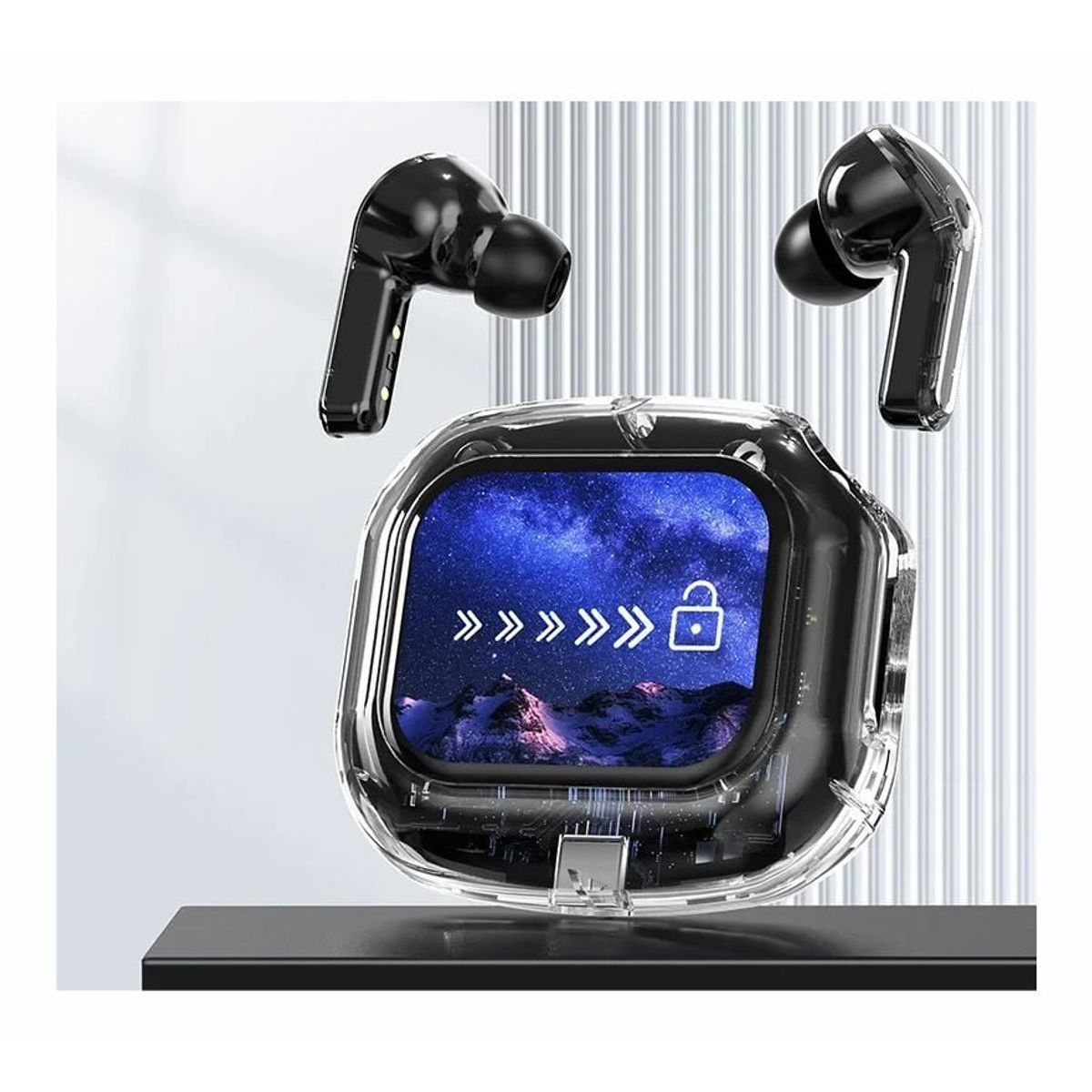 GENERICO - AUDIFONOS BLUETOOTH CRYSTAL MAX CON PACTALLA TACTIL