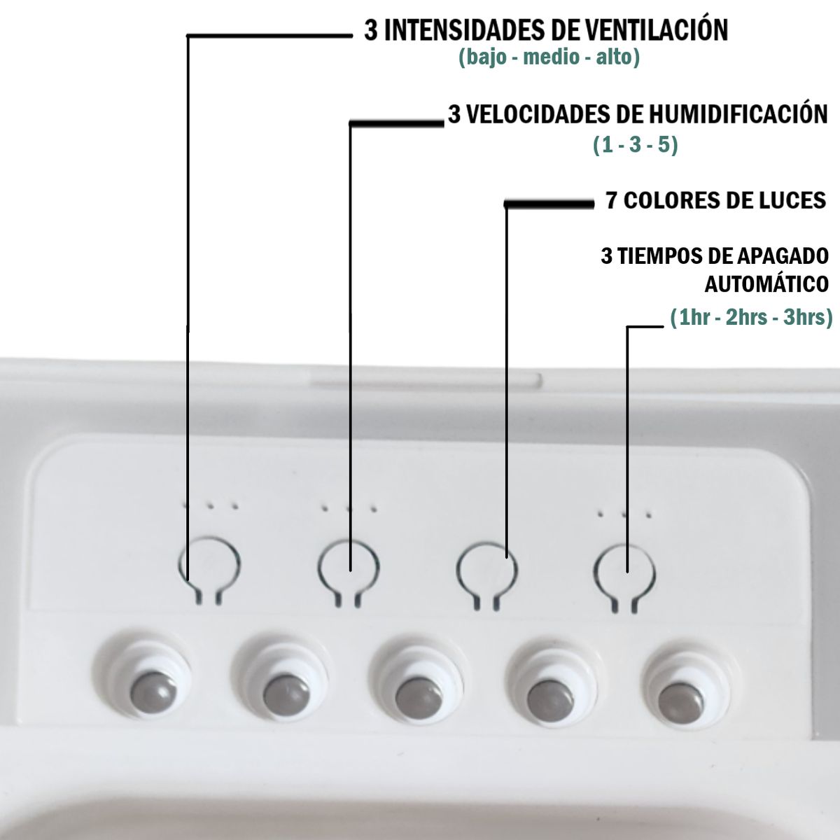 GENERICO - Ventilador Recargable 3 en 1 con Luz LED