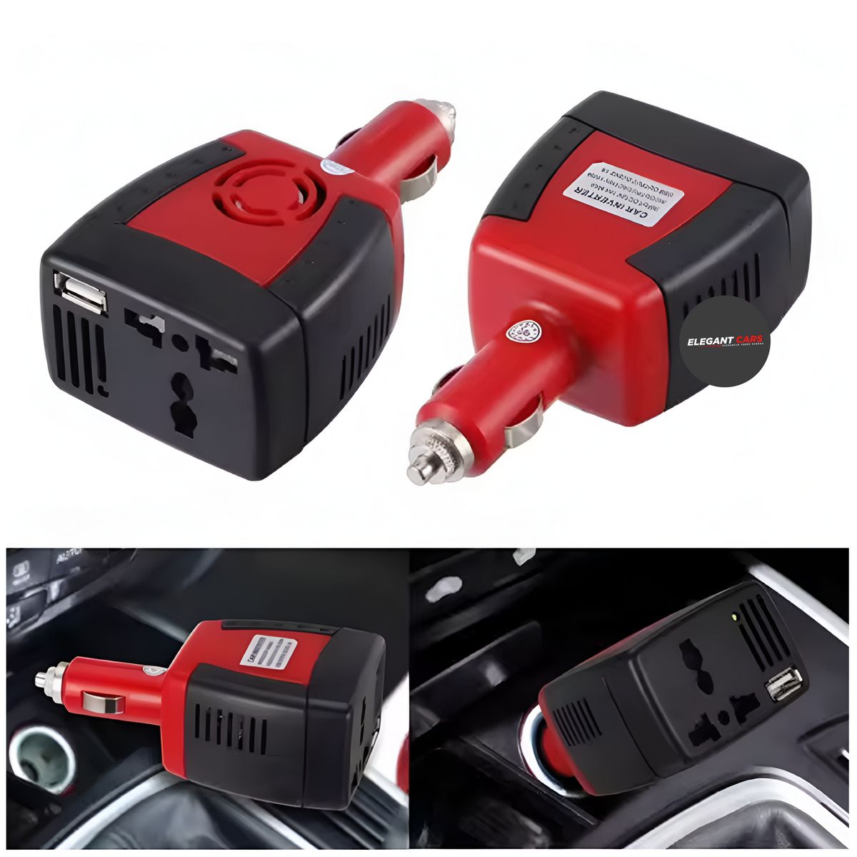 JETECH - INVERSON DE CORRIENTE PARA AUTO DE 12V220 150W
