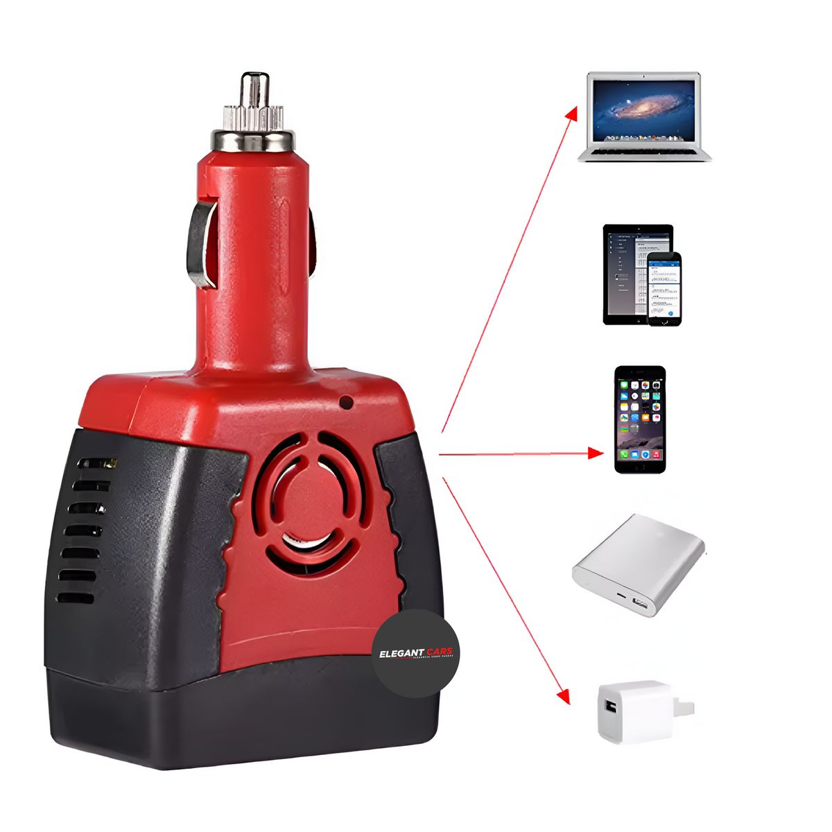 JETECH - INVERSON DE CORRIENTE PARA AUTO DE 12V220 150W