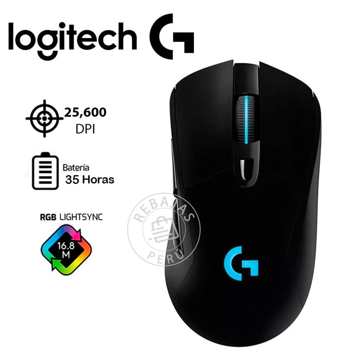 LOGITECH - Logitech G703 Lightspeed Wireless Precisión y Velocidad para Gamers
