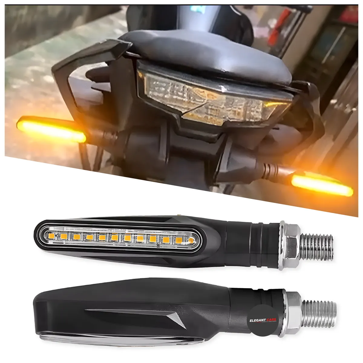 JETLIFE - Direccionales Led Moto Secuencial Indicador Intermitente 2pcs