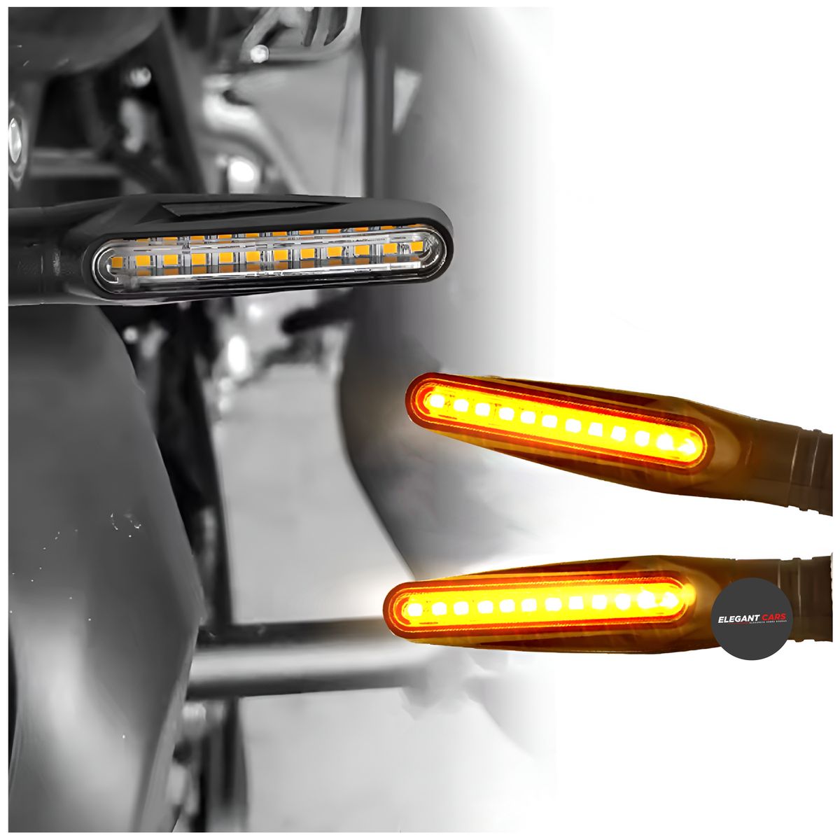 JETLIFE - Direccionales Led Moto Secuencial Indicador Intermitente 2pcs