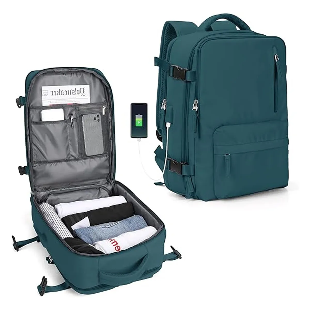 NEO DIGITAL - Mochila de viaje BP31 impermeable maleta de mano 40 L JADE